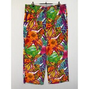 Lauren Ralph Lauren Women Pull On Wide Leg Pants Size 2X Boho Floral D033 -5